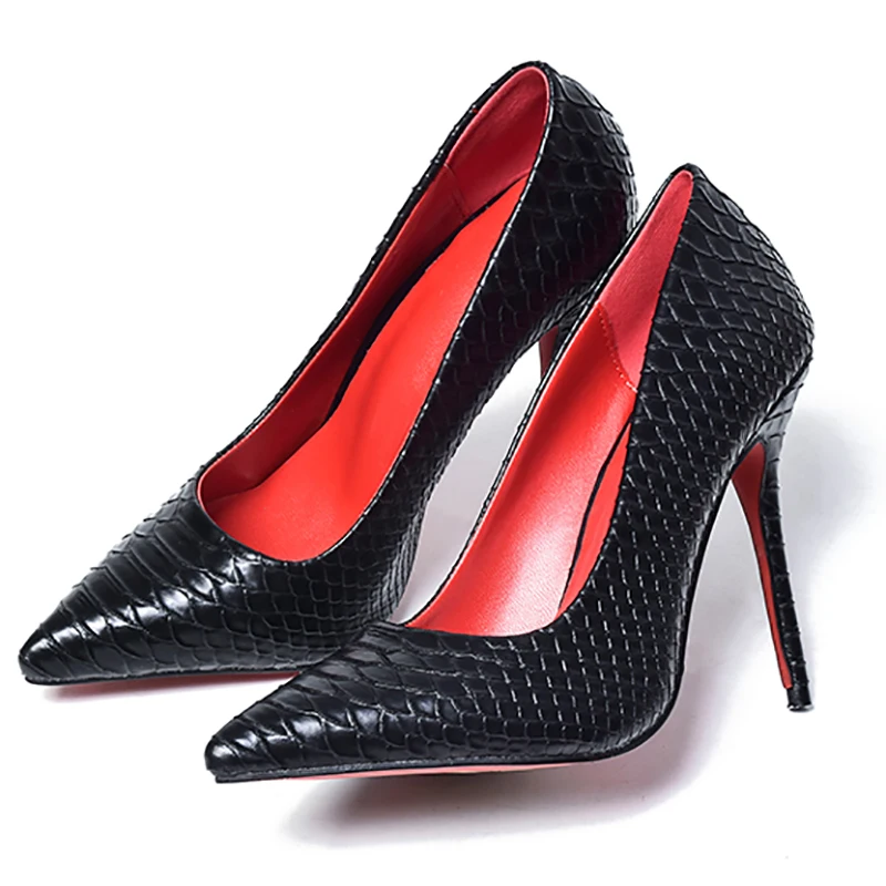 Туфли лодочки женские на высоком каблуке пикантные блестящие туфли с острым