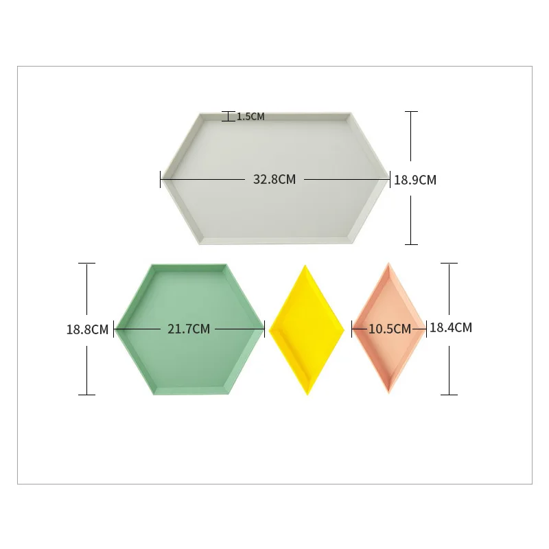 4 шт. Геометрическая тарелка для закусок многоцелевой поднос чая и кофе съемная