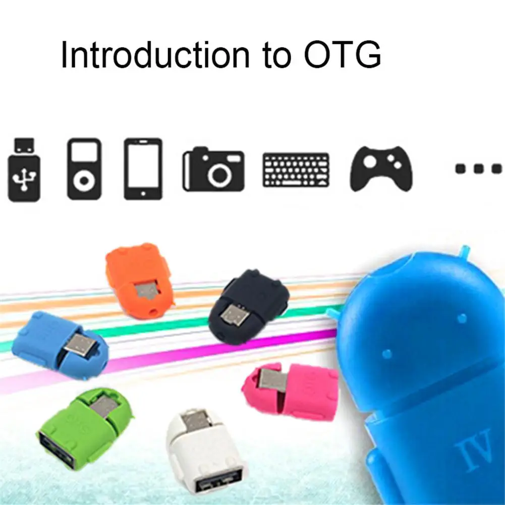 Android Robot OTG адаптер USB 2 0 к микро адаптеру Подключение клавиатуры мыши U диск
