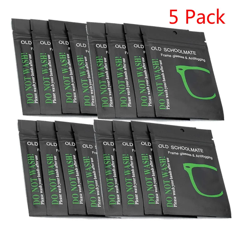 

5Pcs Reusable Anti-Fog Wipes Glasses Pre-moistened Antifog Lens Cloth Defogger Eyeglass Wipe Prevent Fogging for Glasses