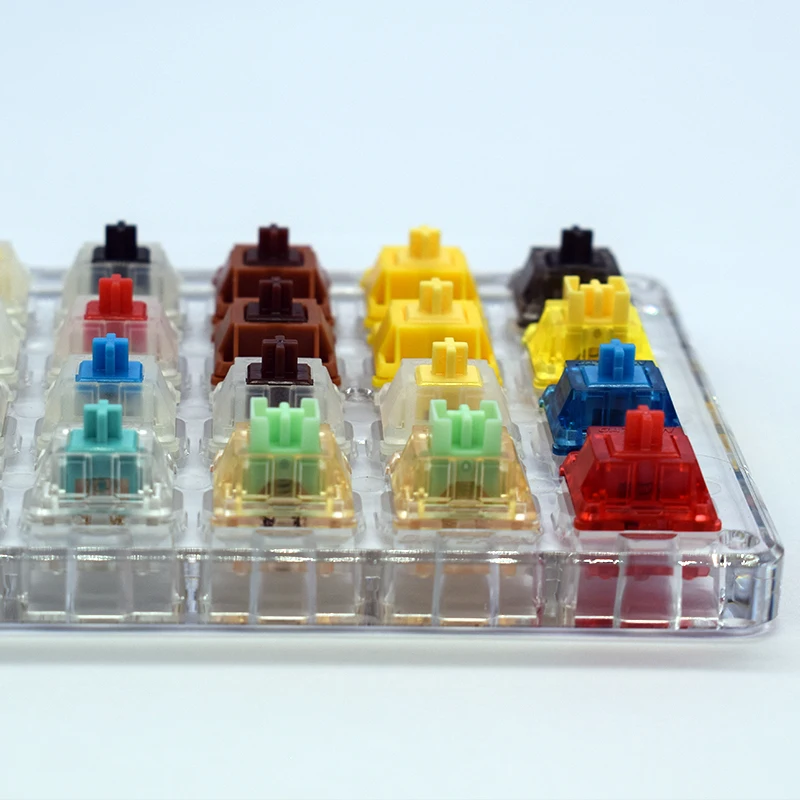 

Gateron Switch Tester 20 Pieces for Mechanical Keyboard CAP Yellow Ink Tiffany V2 Black Blue Brown Red Green White kangaroo Game
