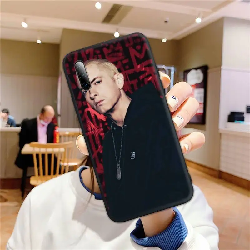 

Eminem Mile Rap black Silicone Phone Case for Samsung A02 A52 A20S A12 A20E A30S A32 A40 A50S A51 A70 A72 A80 Fundas
