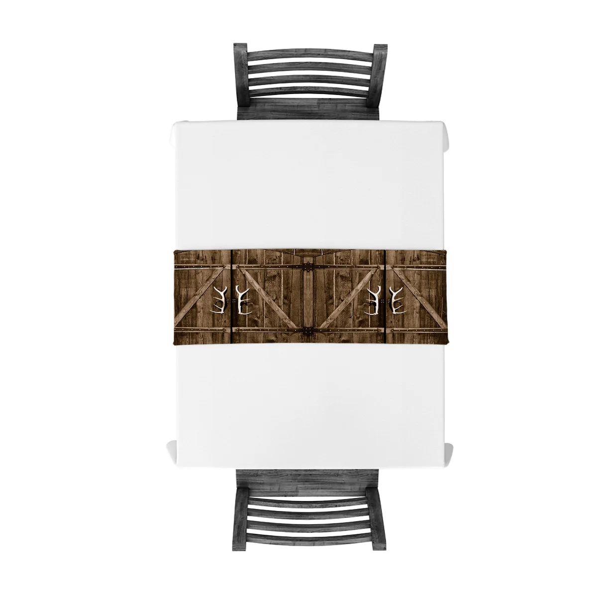 Рога деревянные двери настольная дорожка Флаг украшения для домашней вечеринки