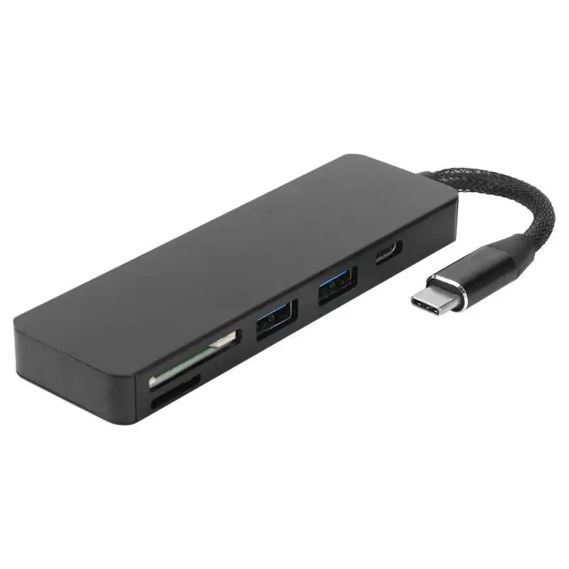 

5 in 1 Type-C USB3.0 TF Secure Digital Card Reader HUB Converter with PD Charger USB 1.1/2.0/3.0 Compliant Version