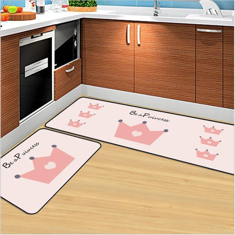 Домашний декор домашний простой стиль розовая Корона коврик 40 см X 60 кухонный