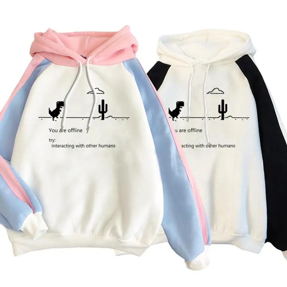 

Женский свитшот с капюшоном, в стиле Харадзюку, с длинным рукавом