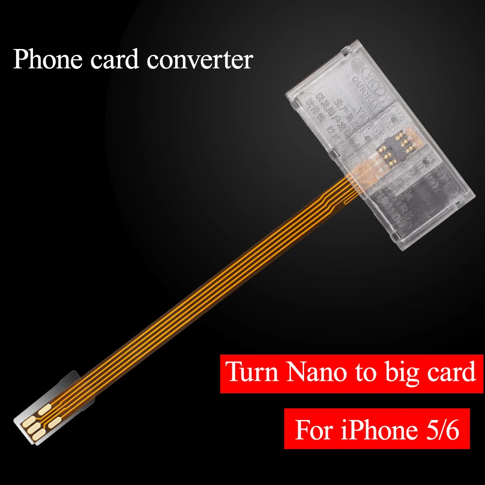 Прозрачный адаптер для SIM карты NANO Turn to Big Card мобильный телефон Удлинительный