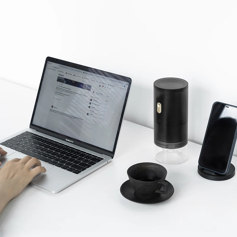 Скидка Электрическая кофемолка TIMEMORE Go USB E & B Burr TYPE-C перезаряжаемая кофемолка портативная кофемолка Mil