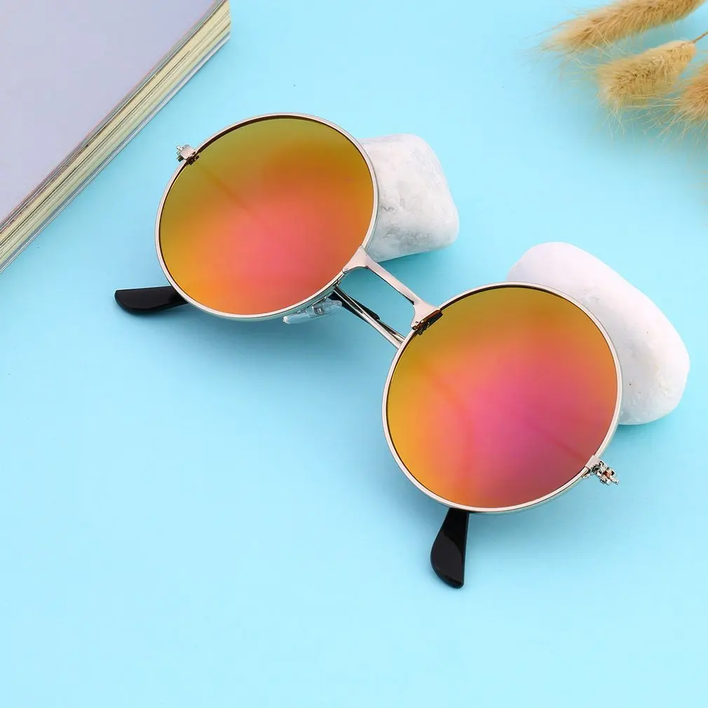 

Women's Men's Anti Colorful Mirror Lens Round Glasses Sunglasses Vintage New Fashion British Style Beach Style Glasses