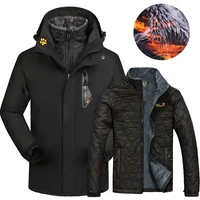 2020 winter ski jacket men women outdoor waterproof thermal 2 in 1 skiing and snowboarding jackets plus size snow female coats