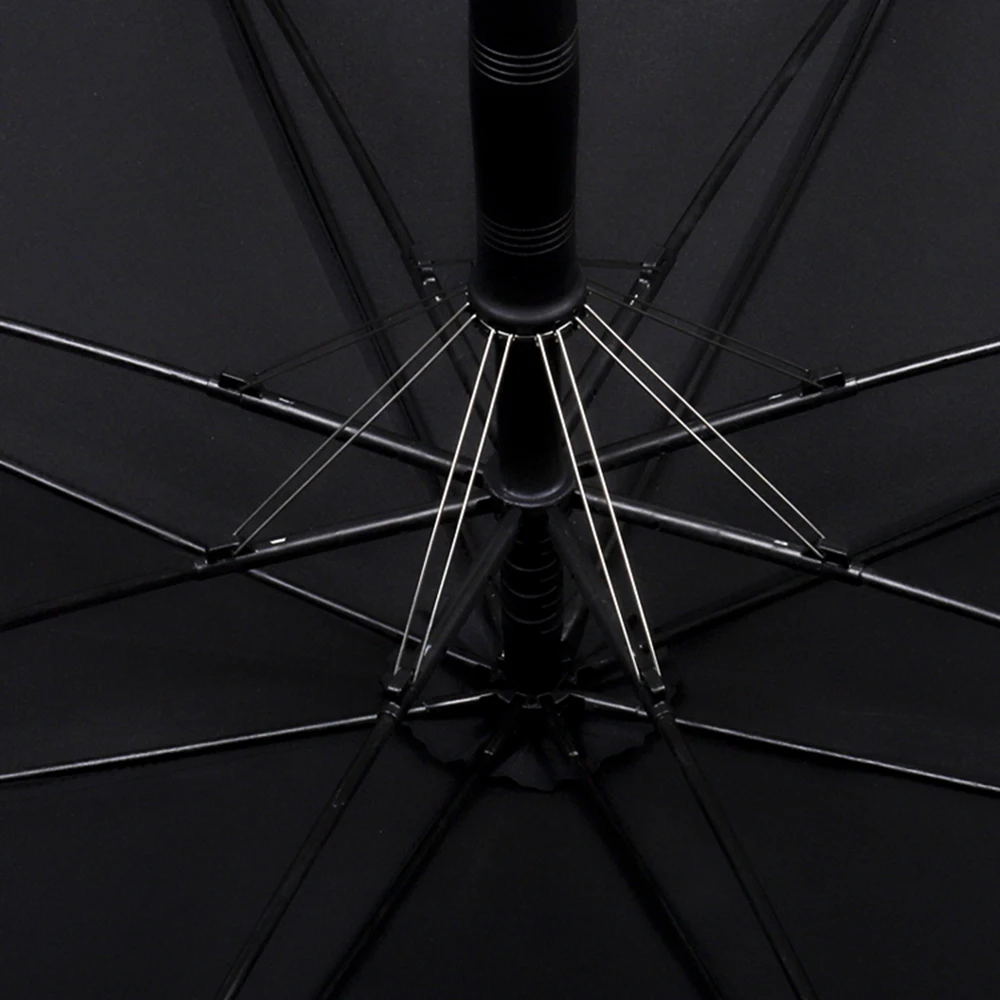 Двойной Ветрозащитный Зонт с длинной деревянной ручкой 8 ребрами для мужчин и