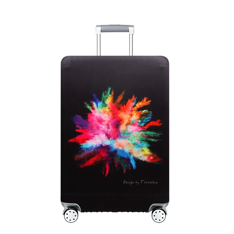 Suitcase Cover D Чехол для багажа в радужную полоску, защитный чехол для багажа, защитный чехол, чехол на колесиках, аксессуары для путешествий 264 - Цвет: Suitcase Cover D