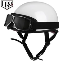 motorcycle motorbike rider half open face helmet visor with collar vintage motorcycle motorbike vespa dark lens gloss white m