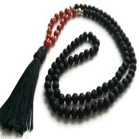 8mm lava stone red agate gemstone mala necklac 108 beads lucky fancy monk wristband natural reiki handmade meditation buddhism