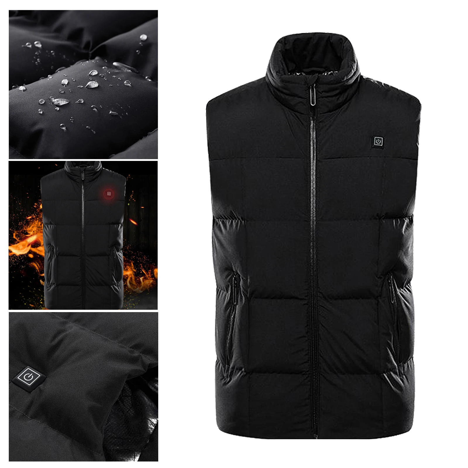 

Outdoor USB Infrared Heating Vest Jacket Men Women Winter Electric Thermal Clothing Waistcoat For Sports Hiking