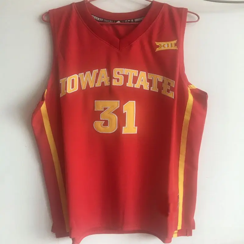 

31 Georges Niang Iowa State Red White Yellow Basketball Jersey Mens Stitched Custom Any Number Name jerseys