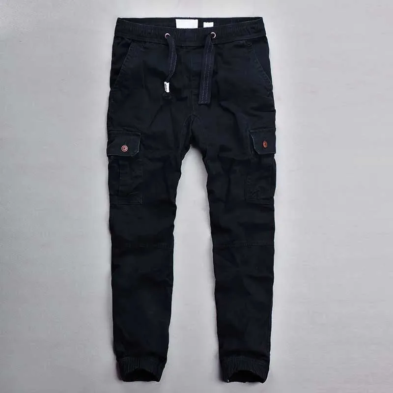 Black Fashion Camo Joggers Cargo Pants Men Casual Cotton Loose Baggy Harem Pants Military Army Style Outdoor Trousers Man Clothes - Цвет: Black