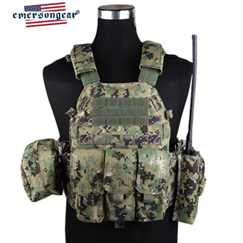 AOR2 Emerson gear Emerson Тактический бронежилет LBT6094A стильная тарелка несущая Боевая охотничья жилетка W 3 мешков военная армия, для страйкбола снаряжение - Цвет: AOR2