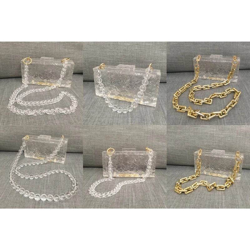 

Transparent Fashion Ice Crack Women Chain Shoulder Bag Luxury Party Prom Elegant