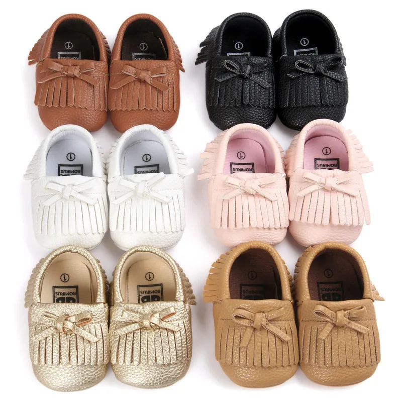 Baby Shoes Toddler Newborn Tassels Bowknot 0-2 Years Boy Girl Infant Cotton Soft Sole Non-slip First Walker Crib Moccasins |