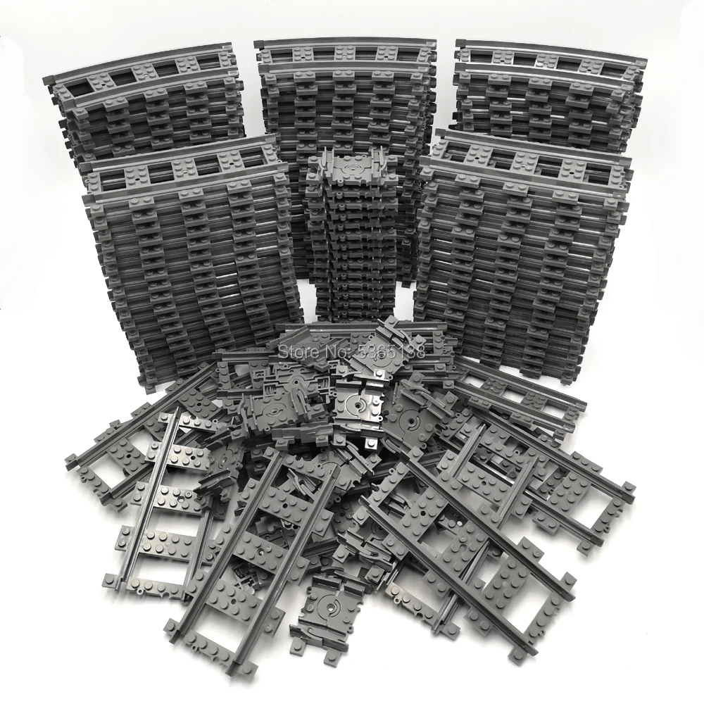 Железнодорожные пути для детей прямые изогнутые гибкие железнодорожные детали