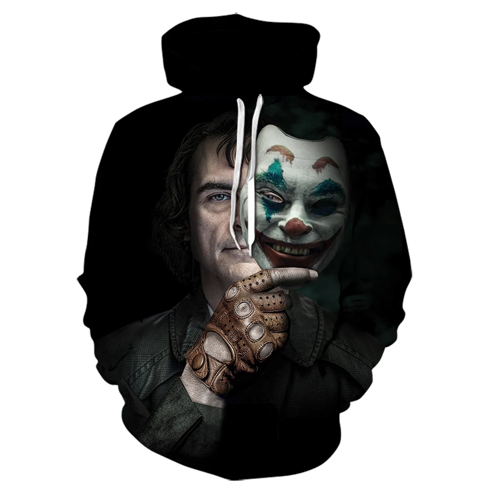 

Horror movie 3D printed men's and women hooded sweatshirt fashion casual wear hip-hop pullover clown print pattern hoodie winter