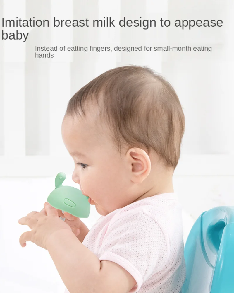 Small Mushroom Soothing Teether Baby Toy Anti-eating Artifact Silicon Chewing Gum Teethers | Мать и ребенок