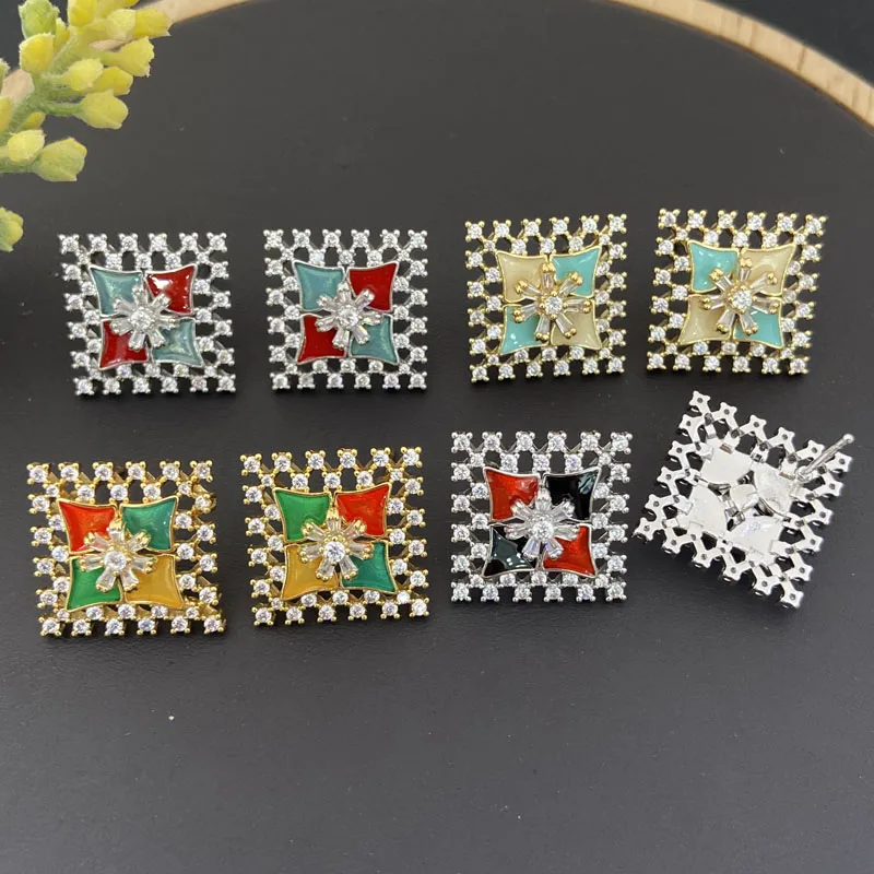 

Vanifin Fashion Jewelry Set Elegant Snowflake Drip Oil Micro inlay Necklace with Earrings and Ring for Women Wedding Best Gifts