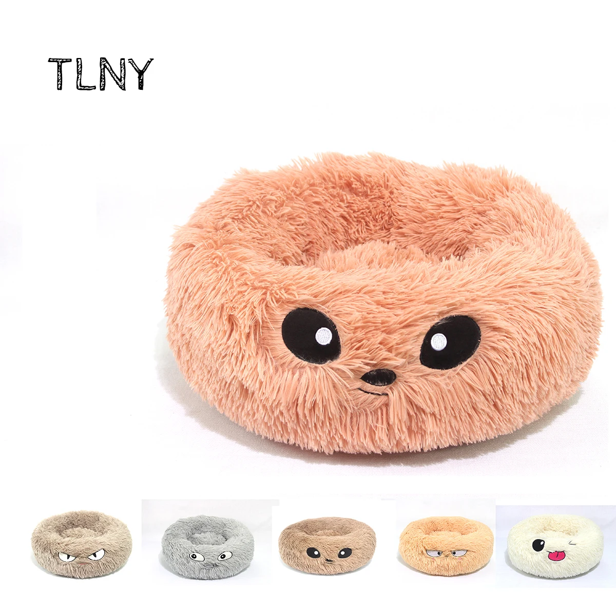 

TNLY Funny Long Plush Dog Bed House Dog Mat Winter Warm Soft Long Plush Dog Basket Pet Cushion PortableSleeping Cats Nest