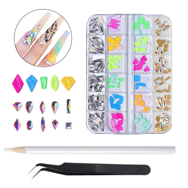 

Набор из 18 разных драгоценных камней из нержавеющей стали