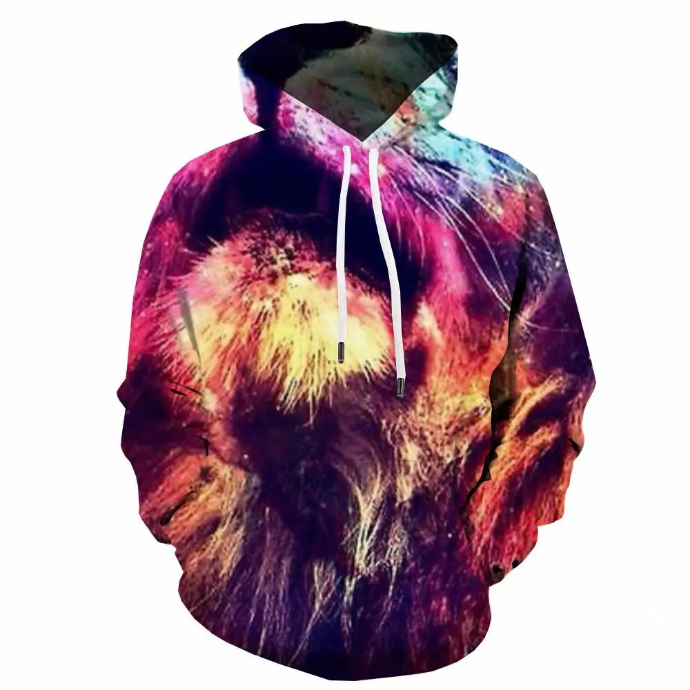 

3d толстовки с капюшоном, мужская толстовка с животным принтом, красочный 3d принт, граффити, с капюшоном, Повседневная унисекс, хип-хоп, осенняя мода для мужчин