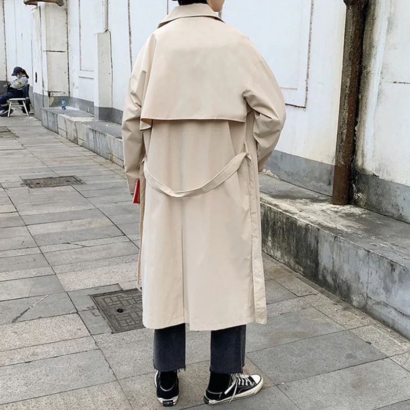 

Trench Coat Men Jacket Fashion Casual Long Coat Men Clothing Streetwear Windbreaker Jacket Male Overcoat Outdoor Outwears LX113