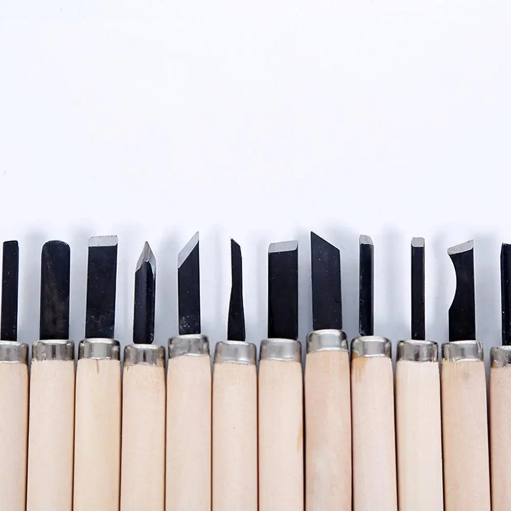 Ручное долото для резьбы по дереву 12 шт./компл.|Наборы ручных инструментов| |