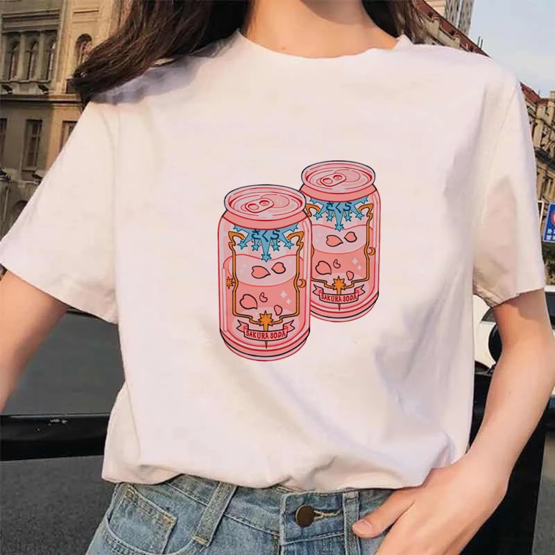 Kawaii персиковая Футболка Harajuku Женская Ullzang Peachy маленькая Свежая футболка
