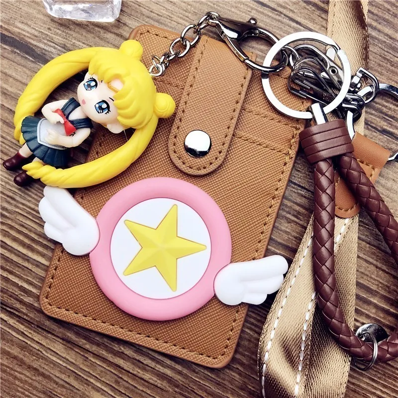 Kawaii Мультфильм Ключ карта с Брелок ID держатель для карт милые банковские кредитные карты пакеты на день рождения Рождественский подарок для подруги