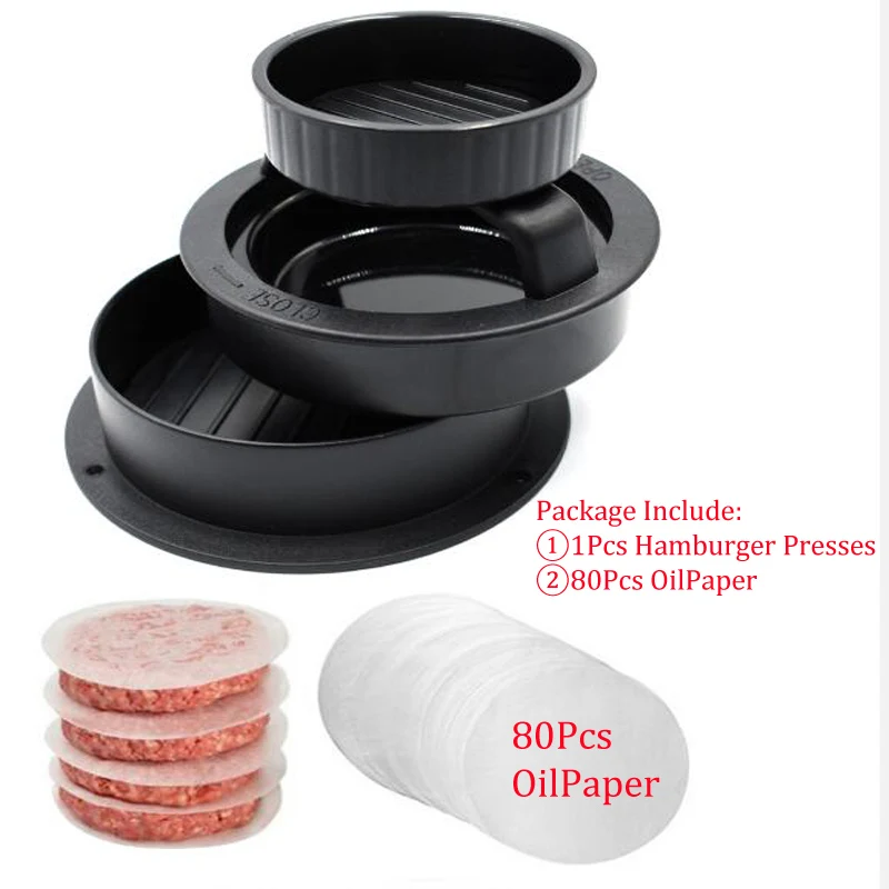 1press 80 11cm paper 1 комплект антипригарные поварские котлеты гамбургерные формы пресс для котлет приспособление для приготовления бургеров форма для мяса гриль для говядины пресс-котлеты инструменты для приготовления мяса ZXH - Цвет: 1press 80 11cm paper