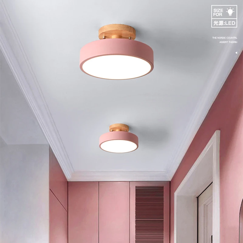 $19.90 Modern Simplicity LED Ceiling light iron and wood lamp indoor home bedroom living room corridor aisle decoration illumination