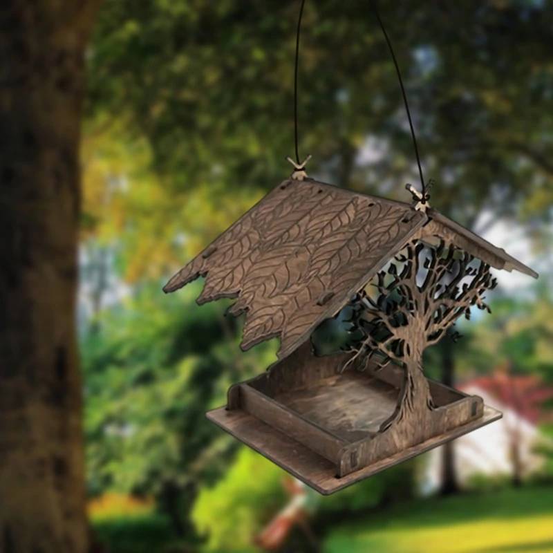 

Bird Feeder Birds Accessoires Wooden Birdhouse Hummingbird Feeder Window Bird Feeder Yard Garden Decor T