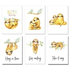 5D алмазная живопись сделай сам, вышивка крестиком, Милая Вышивка Ленивец, мозаика ручной работы, полная квадратная круглая вышивка, украшение для стен, ручная работа, подарок