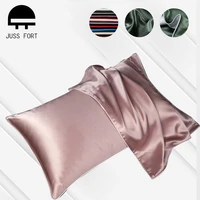 48x74cm single sided mulberry silk pillowcase solid color 19 momme silk satin beauty healthy hair pillow cover for women men 1pc