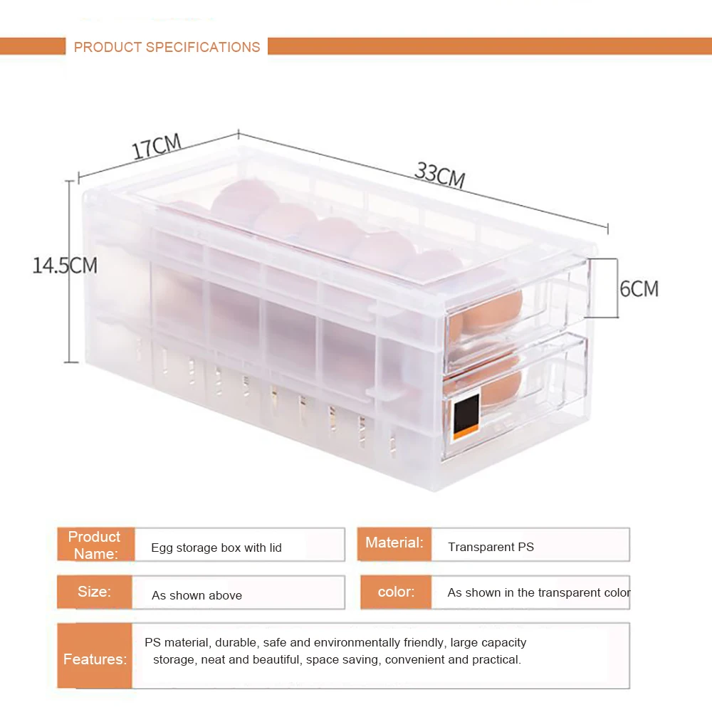 Полезно для хранения яиц в холодильнике ящик 24 яйца держатель Чехол Еда