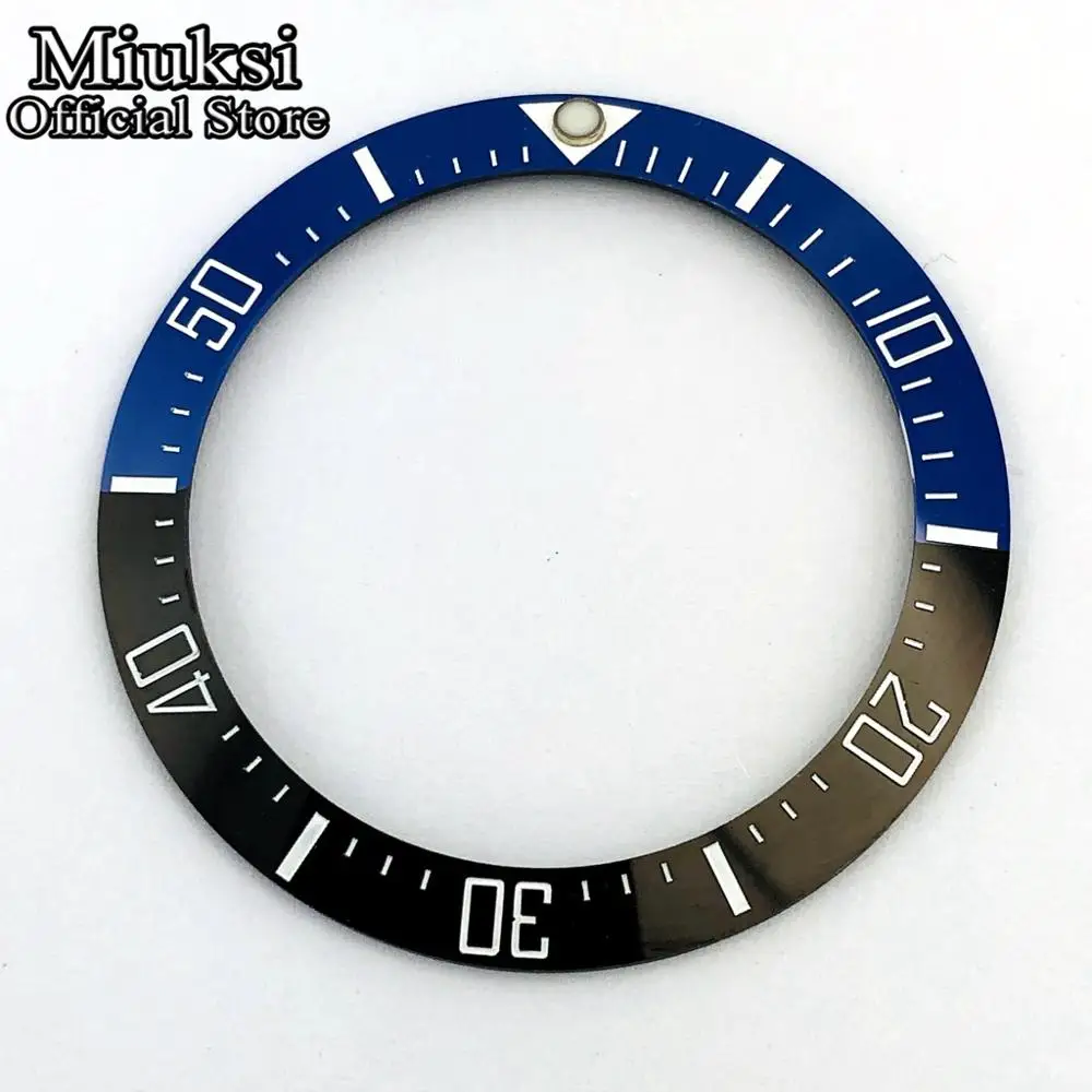 Miuksi 40mm high quality ceramic bezel watch parts fit 43mm/44mm watch case