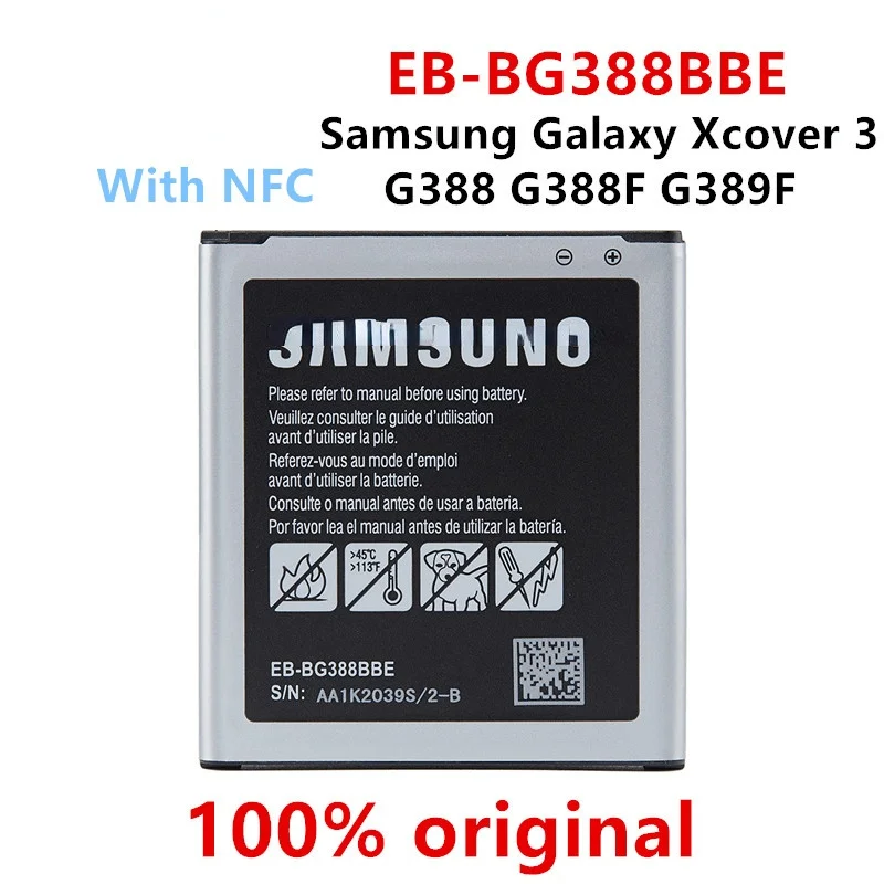 

Orginal EB-BG388BBE Replacement 2200mAh Battery For Samsung Galaxy Xcover 3 SM-G388 G388F G389F Batteries With NFC