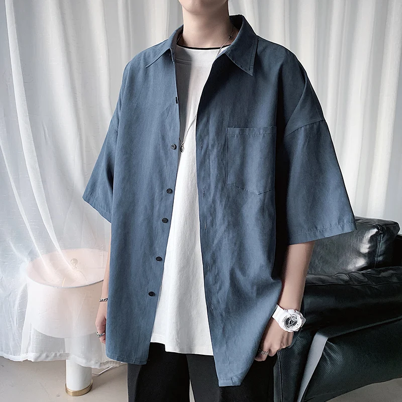 

Neutral multi-match blouse and blouse long sleeve spring ladies solid loose boyfriend style blouse