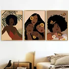 Винтажная Картина на холсте с изображением девушки, цветов, бабочки, пальмы, Листьев, скандинавские плакаты и принты, настенные картины для декора гостиной