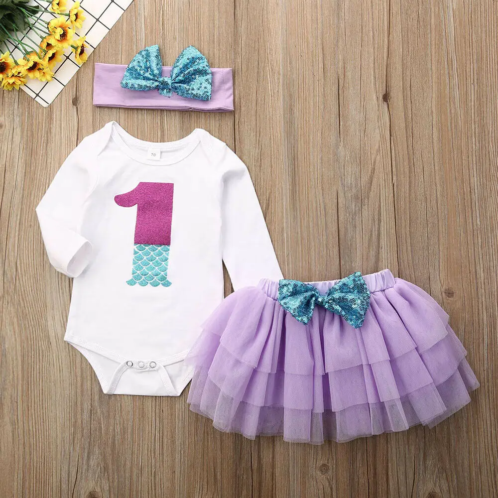 Комплекты одежды на день рождения для новорожденных девочек от 0 до 24 месяцев