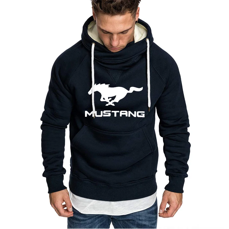 

2020 New Spring Autumn Men Hoodies Mustang Car Logo Print high quality Cotton Fashion Men Hoodie hip hop harajuku Sweatshirt