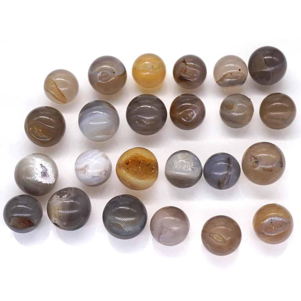 

Natural Geode Agate Beads Healing Crytsal Stone Mini Open Sphere Ball Quartz Gemstone Home Decor Ornament Wholesale