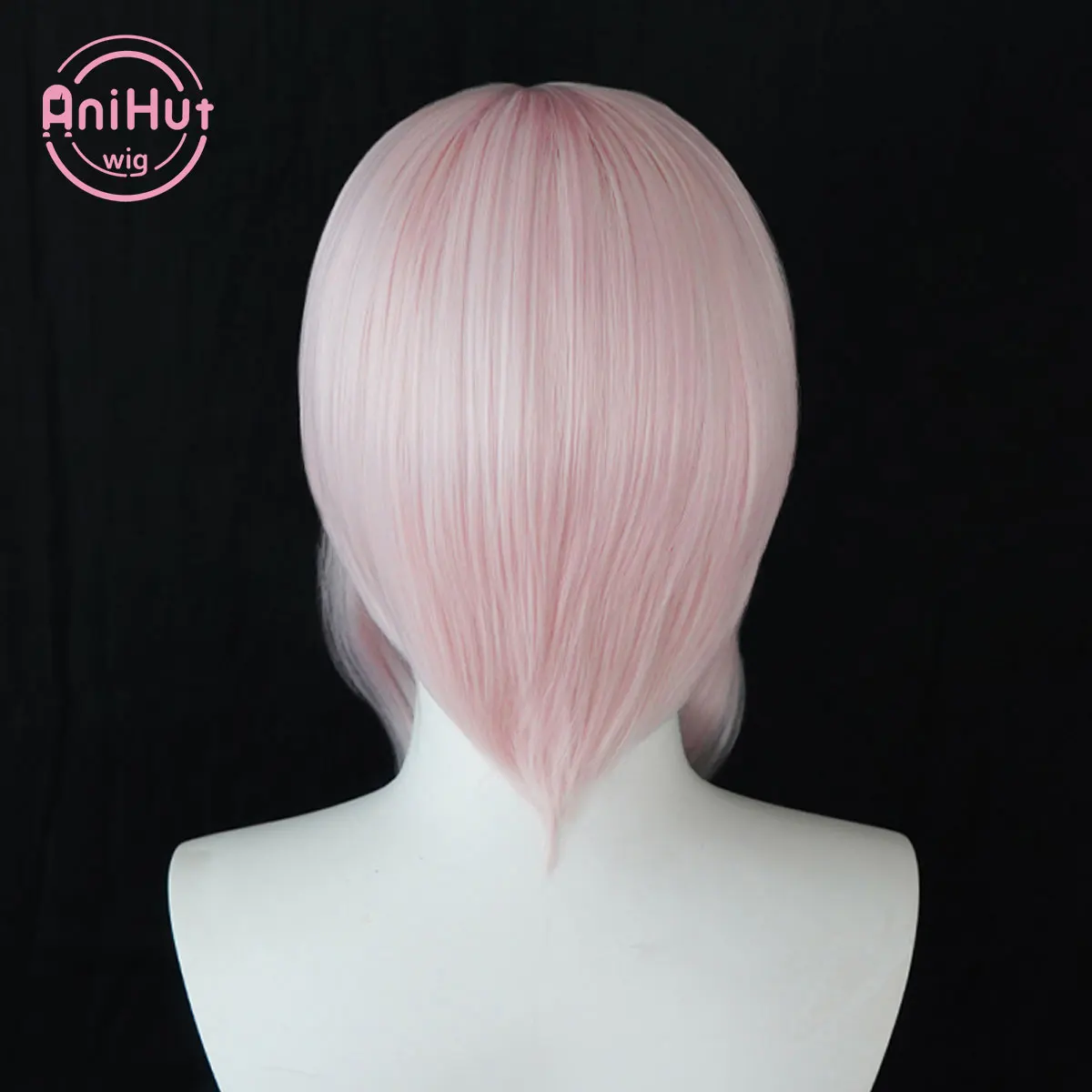 [Anihut】парик для косплея akiyama Mizuki Pink 40 см проект SEKAI красочная сцена! Кудрявые