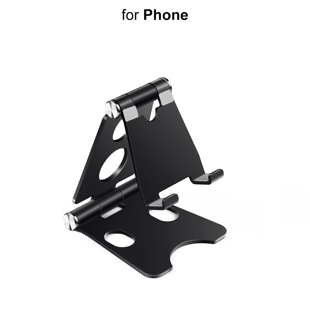 

Adjustable Aluminum Stand for Mobile Phone Tablet Foldable Portable Desk Holder for Smartphone iPhone Samsung iPad (Multi Color)